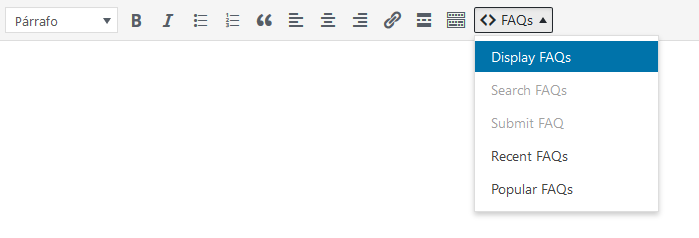 Añadir la sección de FAQs a WordPress con el plugin Ultimate FAQ con el editor clásico de WordPress