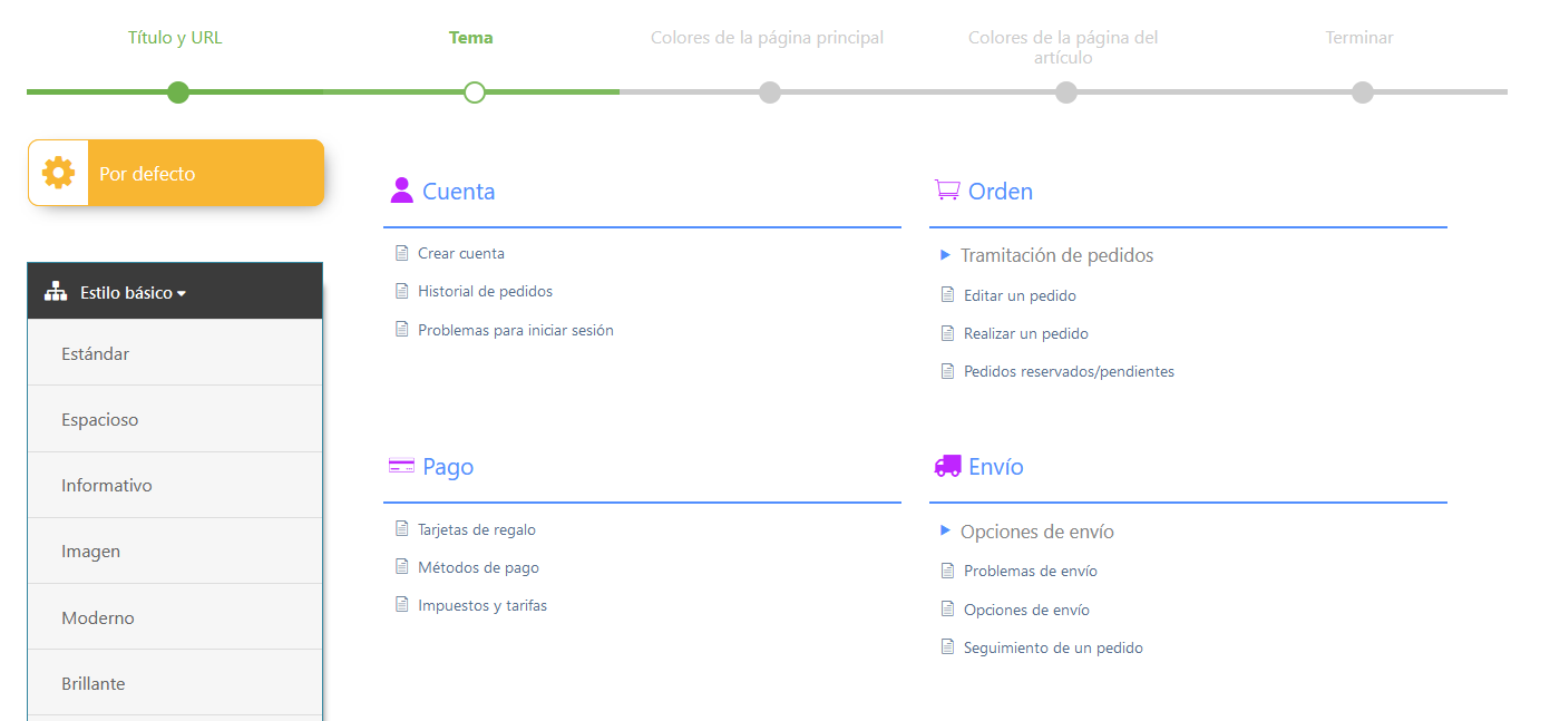 Diseños y plantillas disponibles con el plugin Knowledge Base for Documentation & FAQs