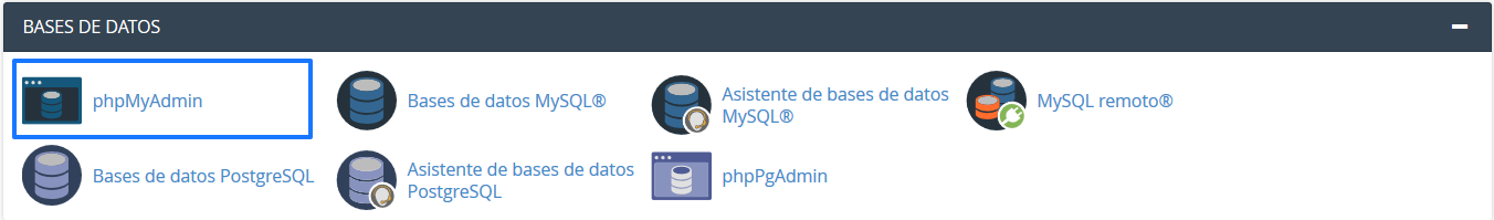 phpMyAdmin cPanel