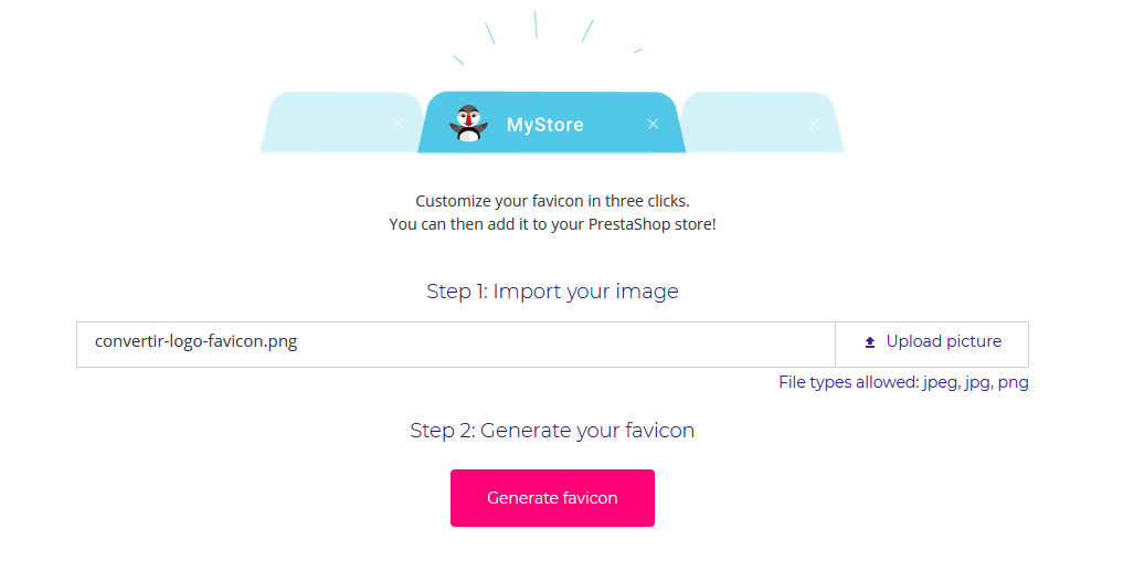 Cómo crear un favicon con la herramienta de PrestaShop