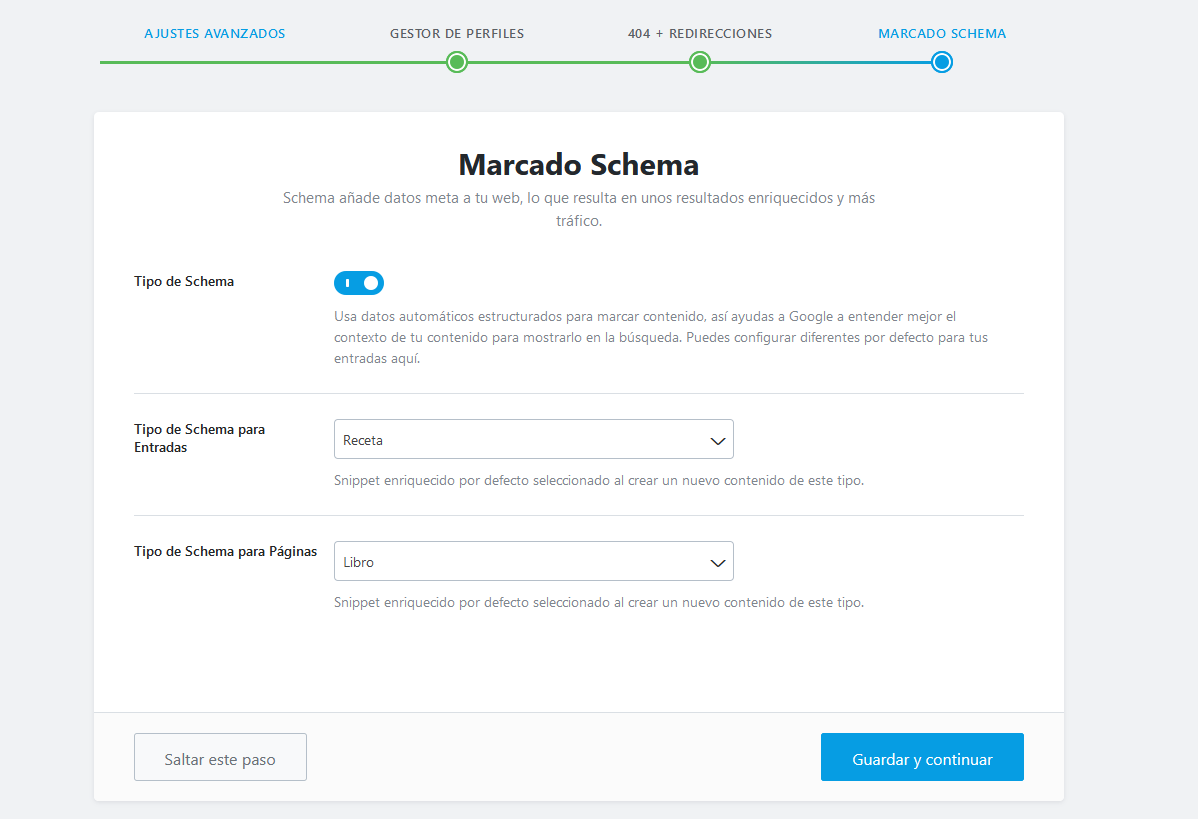 Configurar el marcado schema en Rank Math