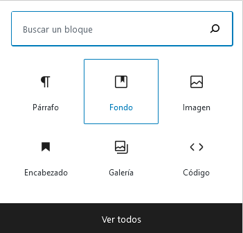 Crear un bloque de fondo