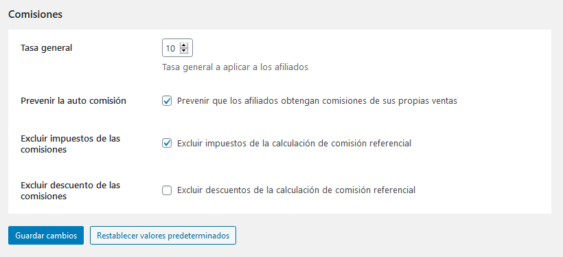 Gestionar comisiones con el plugin YITH WooCommerce Affiliates de WordPress