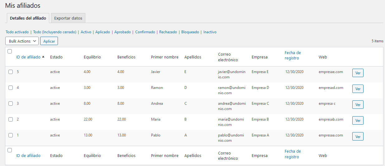 Gestión de afiliados con el plugin Affiliates Manager de WordPress