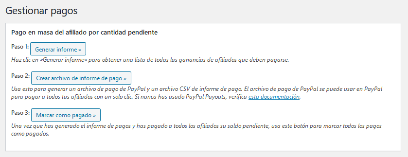 Gestionar los pagos de comisiones con el plugin Affiliates Manager de WordPress