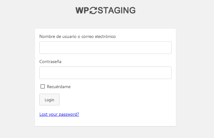 Acceder al staging con WP Staging