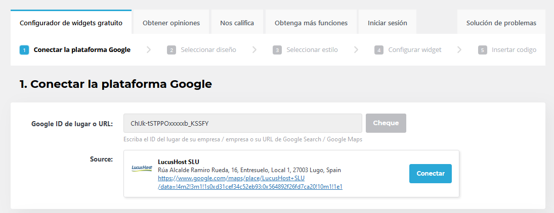 Conectar tu web con Google Maps a través de Trustindex