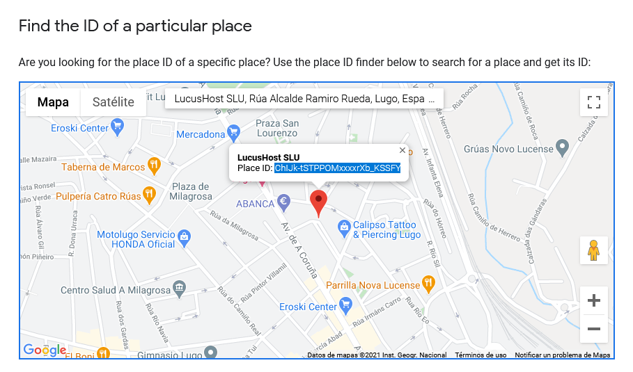 Obtener el Place ID de un negocio en Google