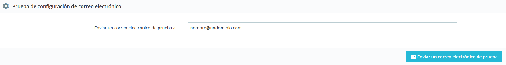 Hacer una prueba de envío de correo electrónico en PrestaShop