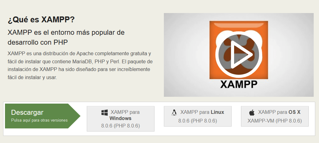 Descargar XAMPP