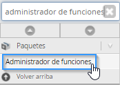 Administrador de funciones del WHM