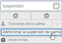 Administrar la suspensión de una cuenta de cPanel desde el WHM