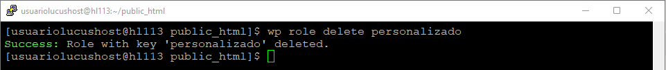 Comando de WP-CLI para eliminar un rol
