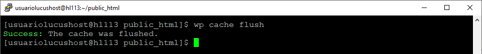 Comando de WP-CLI para borrar la caché de WordPress