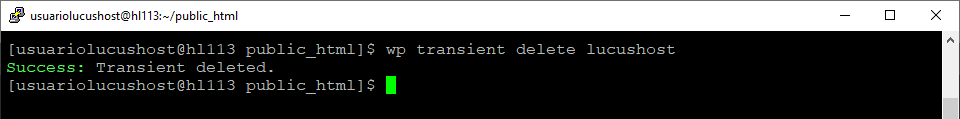 Comando de WP-CLI para eliminar un transitorio