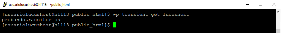 Comando de WP-CLI para obtener el valor de un dato transitorio