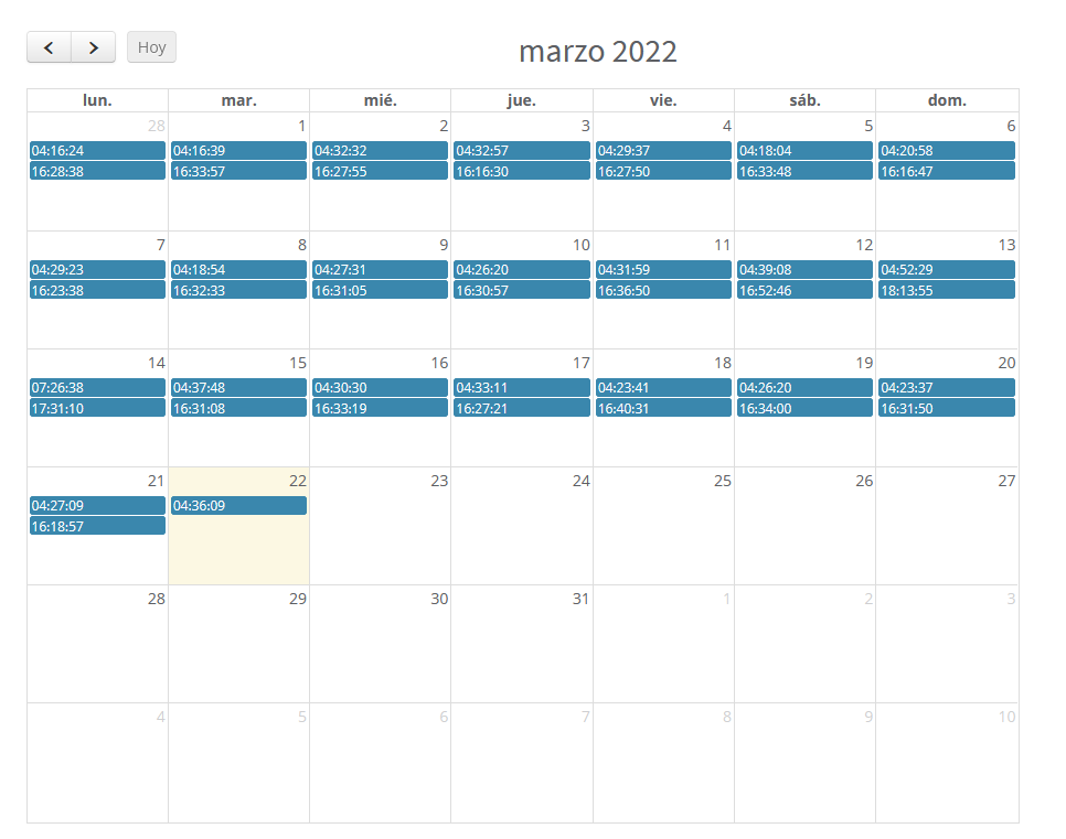 Calendario Premium Backup