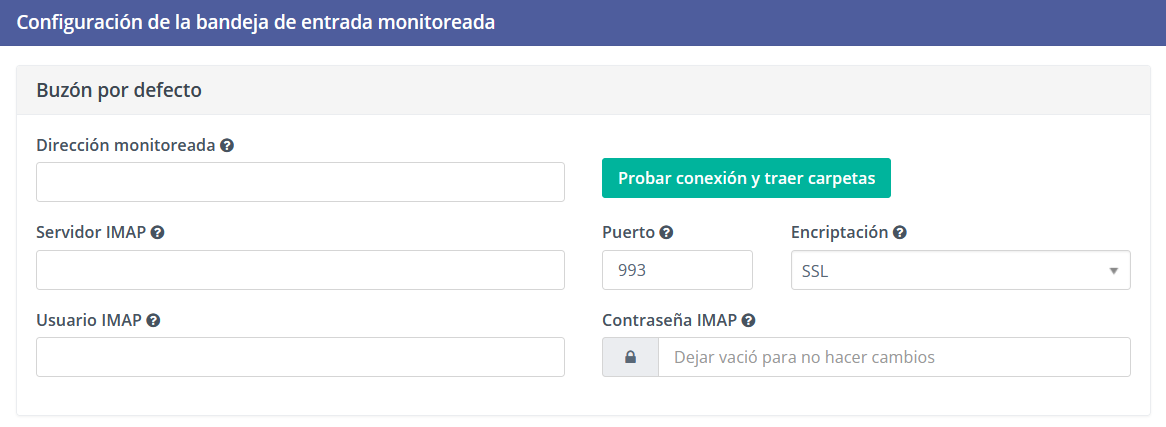 Configuración de la bandeja de entrada monitorizada de Mautic