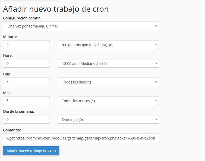 Crear un sitemap en PrestaShop 1.7 mediante una tarea cron