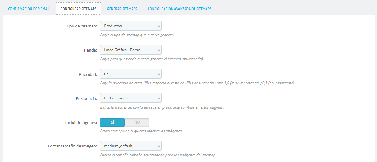 Crear un sitemap en PrestaShop con el módulo Sitemaps Pro Multi-Idiomas y Multi-Tiendas - SEO 