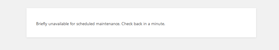 Ejemplo de un HTTP Error 503 en WordPress