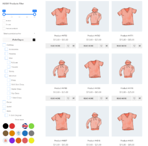 HUSKY Products Filter for woocommerce