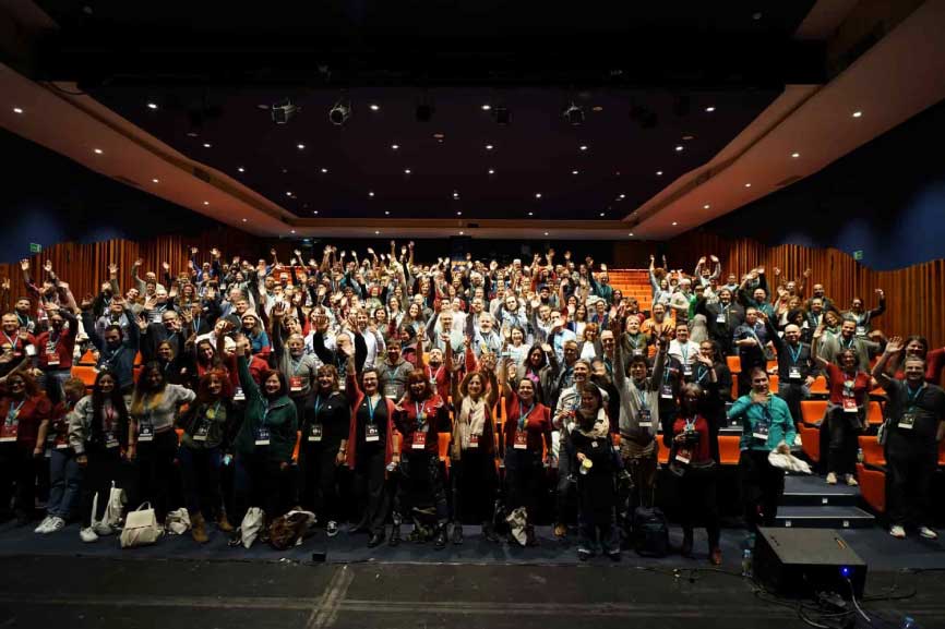 Foto de familia en la WordCamp Torrelodones