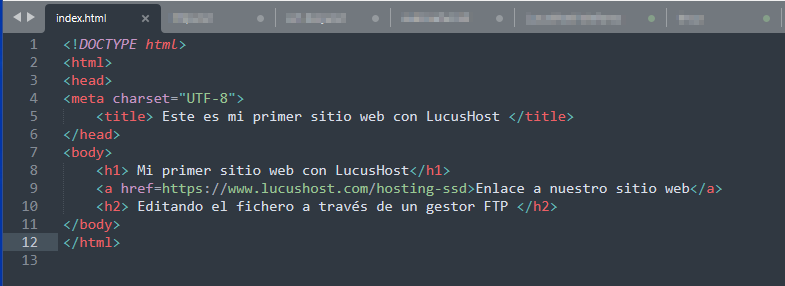 Editar el index.html con Sublime