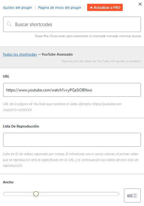 Insertar vídeo de YouTube con el plugin Shortcodes Ultimate