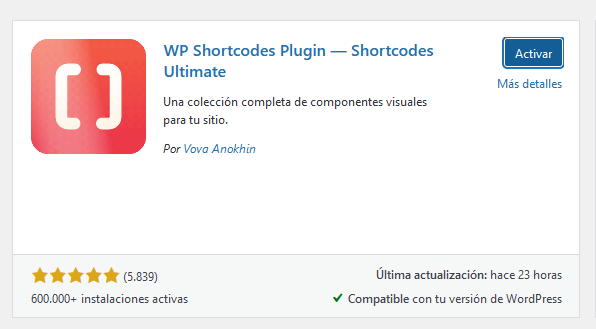 Plugin Shortcodes Ultimate