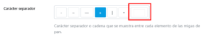 Separador de breadcrumbs