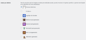 Avatar por defecto en WordPress