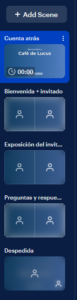Menú de Restream