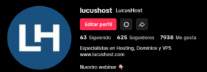 Tamaño foto perfil TikTok