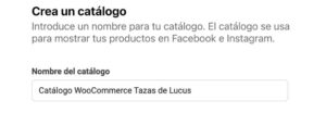 Crear catálogo de productos