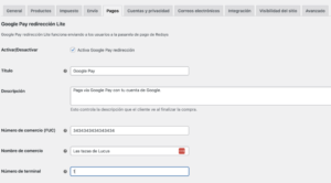 Google Pay Redsys en WooCommerce