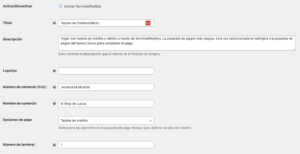 Pago con tarjeta WooCommerce