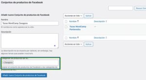 Productos WooCommerce Facebook