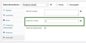 Editar producto WooCommerce