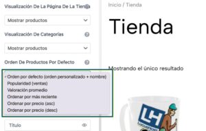 Orden de productos por defecto WooCommerce