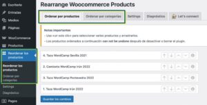 Ordenar productos o categorías WooCommerce