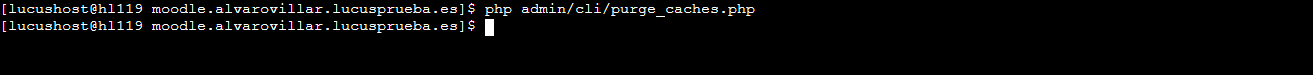 Comando de Moodle para borrar la caché