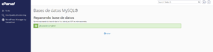 Reparar base de datos