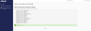Verificar base de datos