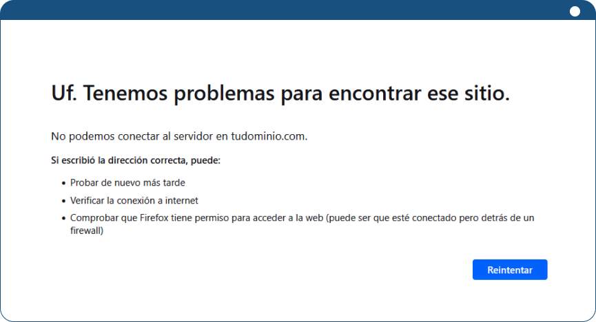 El Servidor DNS no responde en Firefox