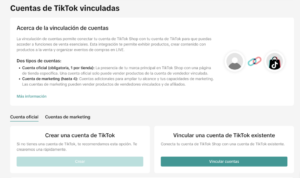 Vincular cuenta TikTok Vincular cuenta TikTok