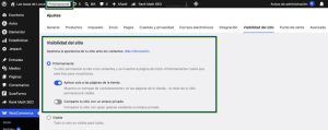 Ajustes WooCommerce visibilidad Ajustes WooCommerce visibilidad