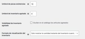 Ajustes stock WooCommerce Ajustes stock WooCommerce