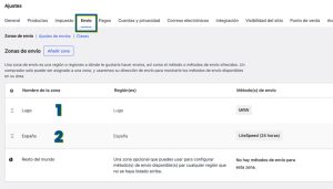 Ejemplo envios WooCommerce Ejemplo envíos WooCommerce