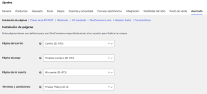 Instalacion de paginas WooCommerce Instalación de páginas WooCommerce